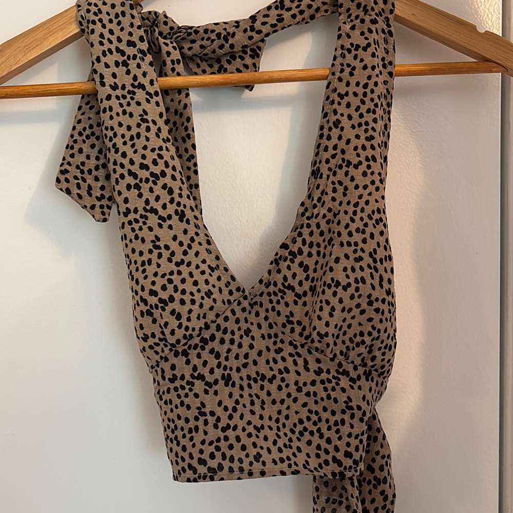 SHEIN Black Spotted Tan Tank Top